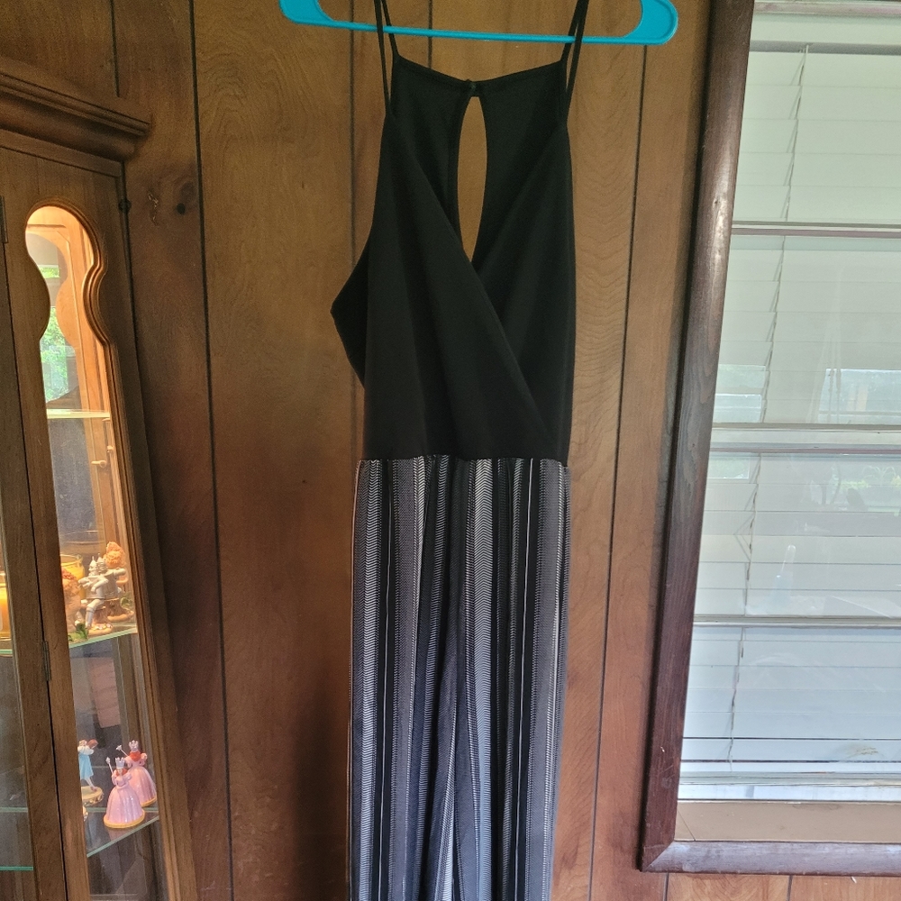 Surplice Knit Top Romper with Palazzo style legs